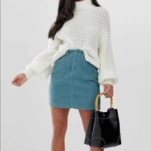 Vero Moda Petite Blue Corp Mini Skirt
